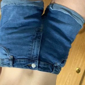 high waist jean shorts